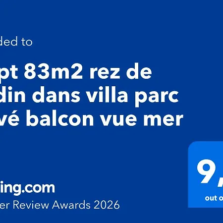 Appt 83m2 Rez De Jardin Dans Parc Prive Balcon Vue 公寓 *